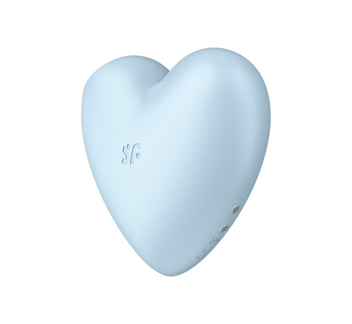 Вакуумный стимулятор-сердце с вибрацией Satisfyer Cutie Heart Blue