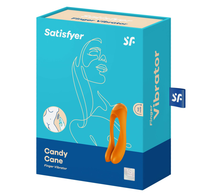 Вибратор на палец Satisfyer Candy Cane Оранжевый