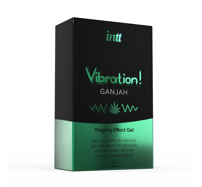 Жидкий вибратор Intt Vibration Ganjah 15 мл густой гель, необычный вкус, действует до 30 минут
