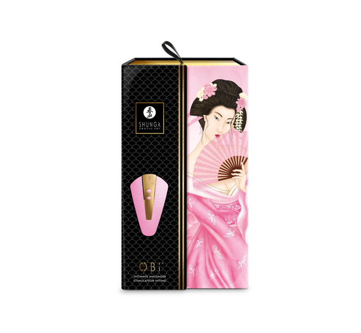 Кліторальний вібратор Shunga Obi Light Pink
