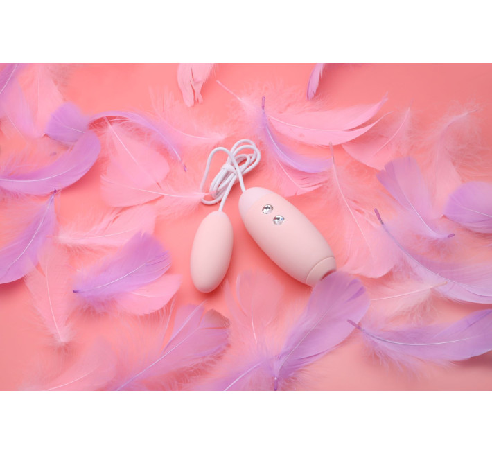 Вакуумный стимулятор с виброяйцом 2-в-1 KisToy Miss VV Розовый