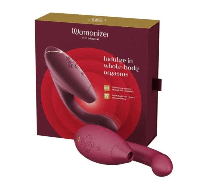 Інноваційний безконтактний вібратор-стимулятор Womanizer Duo 2 Bordeaux