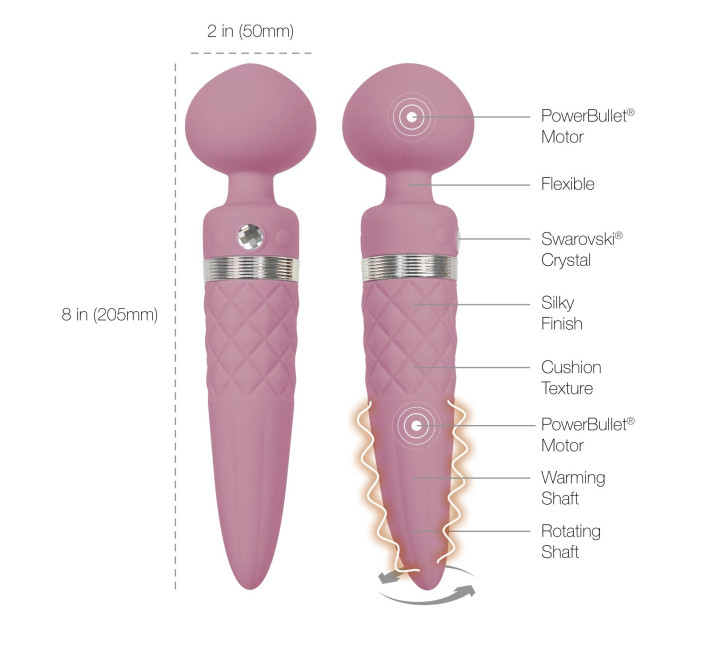 Вибромассажер 2-в-1 PILLOW TALK Sultry Розовый