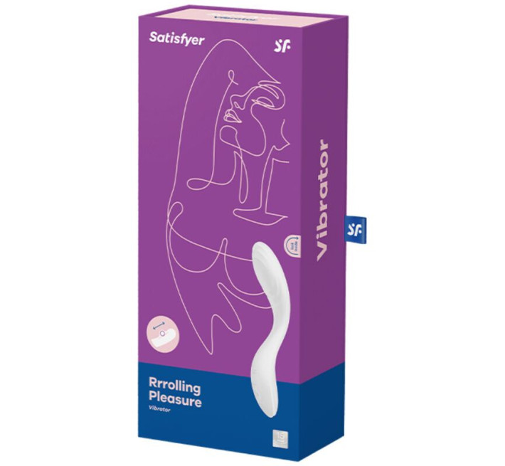 Вібратор із перлинною стимуляцією точки G Satisfyer Rrrolling Pleasure White