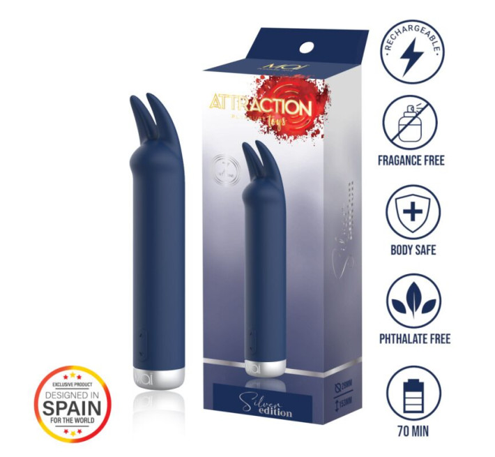 Вібратор для клітора MAI BUNNY, пружні вушка, особливо потужний