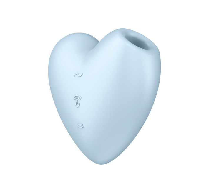 Вакуумный стимулятор-сердце с вибрацией Satisfyer Cutie Heart Blue