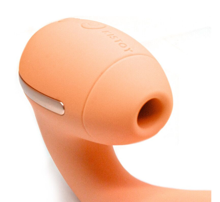 Вакуумный вибратор KISTOY Tina Mini Orange, вагинально-клиторальный