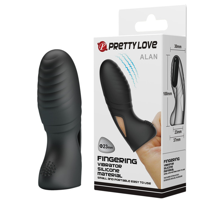 Насадка на палець Pretty Love Alan Finger Vibrator Black