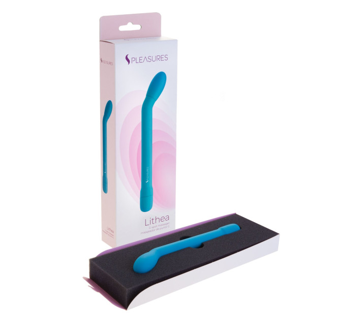 Тонкий вібратор для точки G S Pleasures Lithea Turqouise, 7 режимів