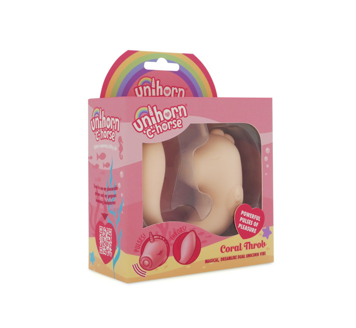 Вібратор-єдиноріжка Unihorn - C Horse - Coral Throb, вагінально-кліторальна стимуляція