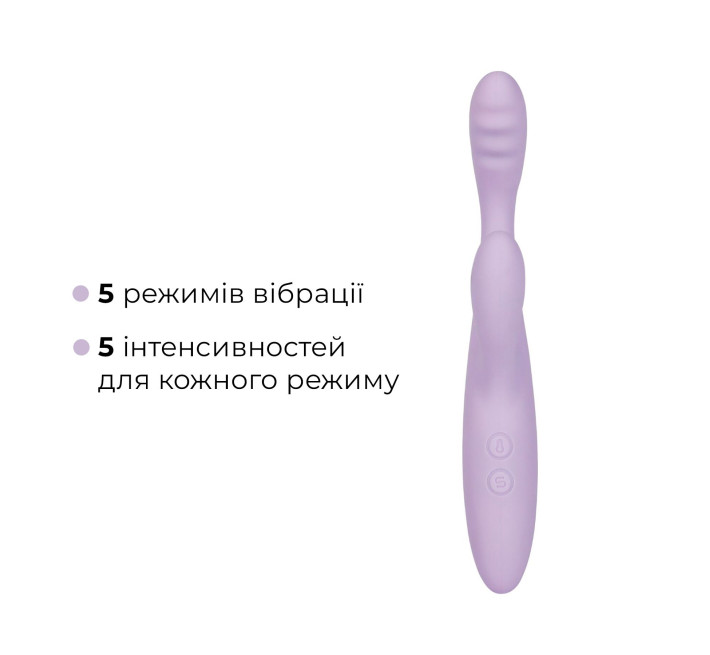 Тонкий кролик-вибратор Svakom Cici+ 2 Lilac, управление со смартфона, подогрев до 38 °C