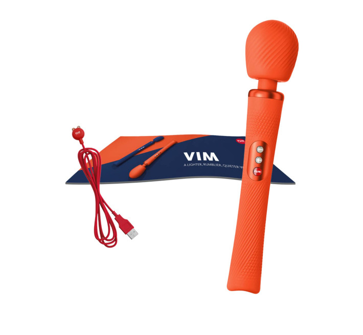 Вибромассажер Fun Factory VIM Vibrating Wand sunrise orange, супермощный и легкий, до 6 часов работы