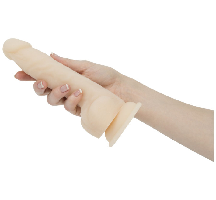 Фаллоимитатор с пульсацией Naked ADDICTION Dominic 9 Vanilla, пульт ДУ, диаметр 4,2 см