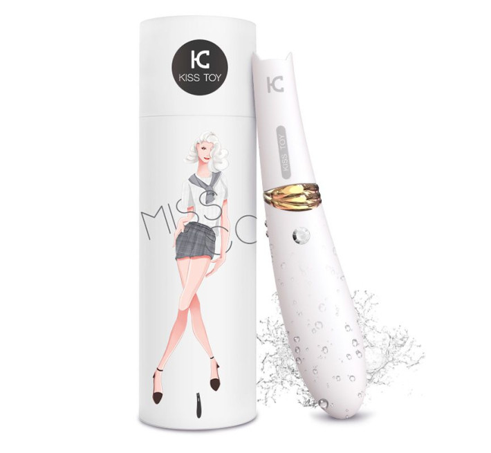 Вакуумный стимулятор с вибрацией KisToy Miss CC Белый