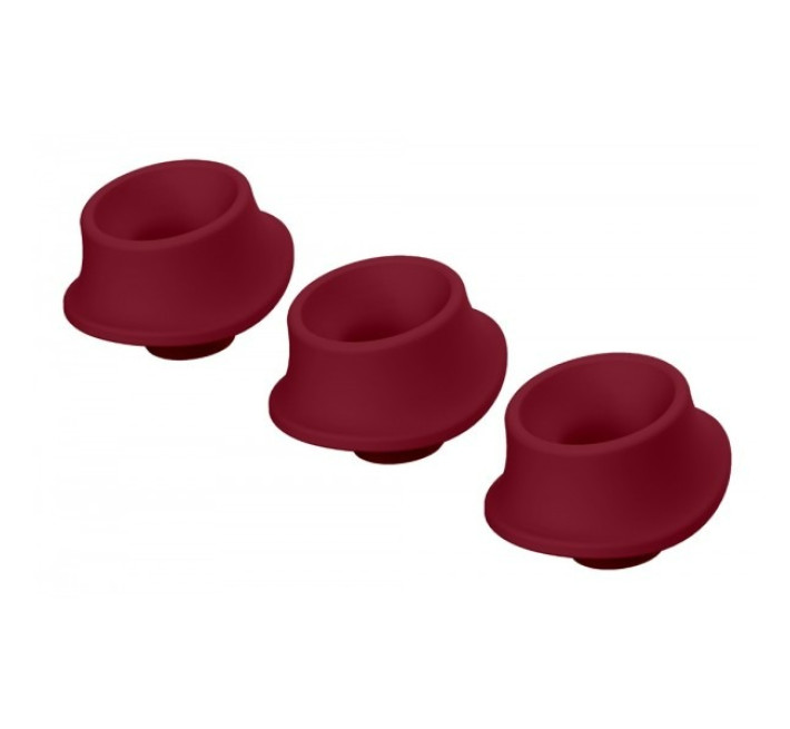 Змінні насадки Womanizer Premium, Classic, Liberty, Starlet - L, Бордові, 3 шт
