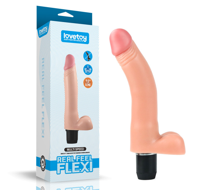 Реалистичный вибратор LoveToy Reel Feel Flexi Телесный 9