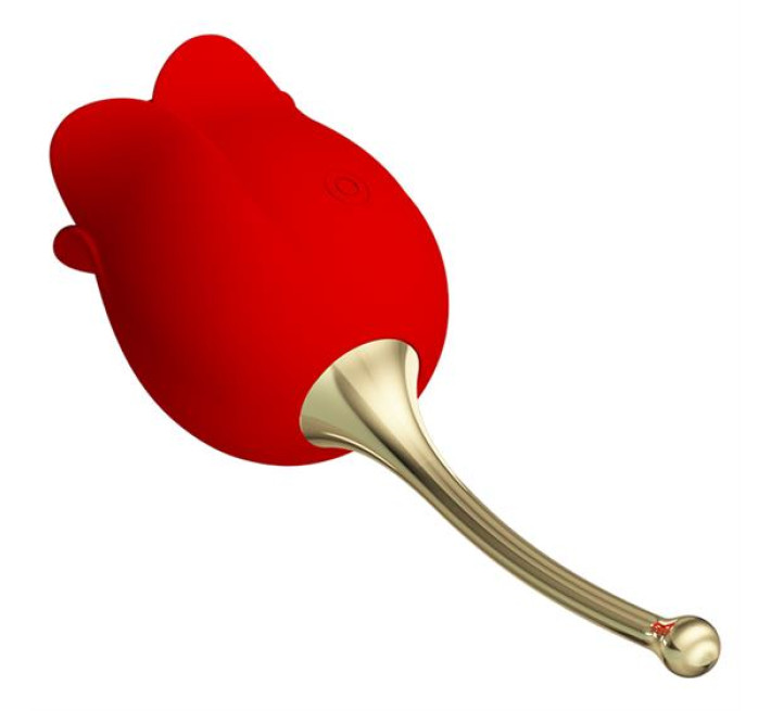 Клиторальный стимулятор Pretty Love Rose Lover Licking Stimulator Red