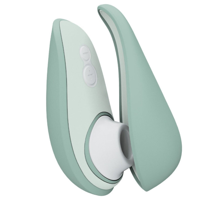 Вакуумний кліторальний стимулятор Womanizer Liberty 2 Sage, 8 режимів, магнітна кришечка