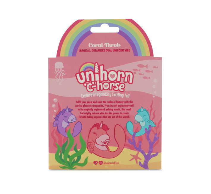 Вібратор-єдиноріжка Unihorn - C Horse - Coral Throb, вагінально-кліторальна стимуляція