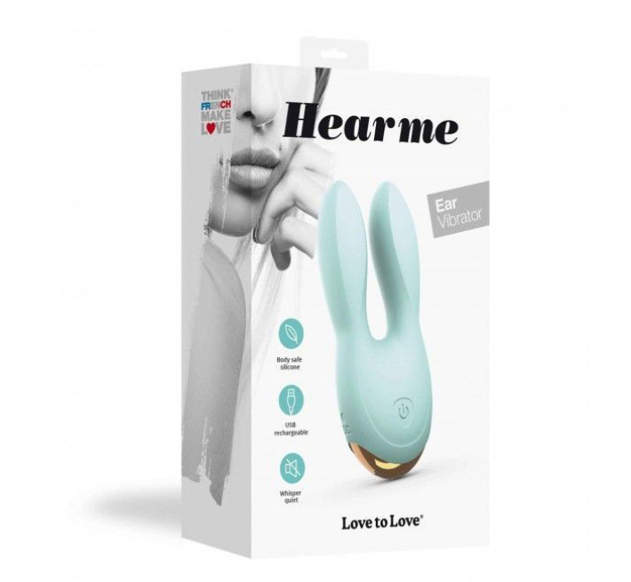 Вибратор-кролик Love To Love Hear Me Бирюзовый