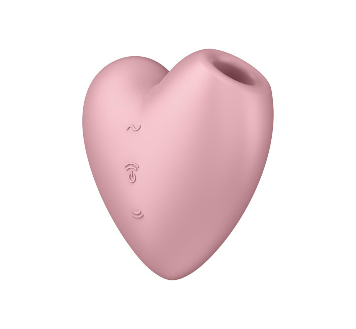 Вакуумний стимулятор-серце з вібрацією Satisfyer Cutie Heart Light Red