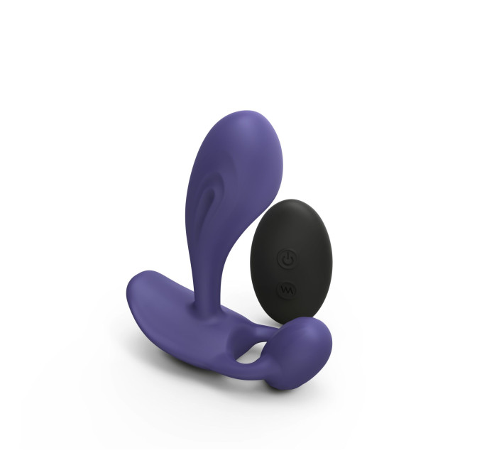 Вибратор Love To Love WITTY - MIDNIGHT INDIGO, универсальный, точки G+P, пульт ДУ