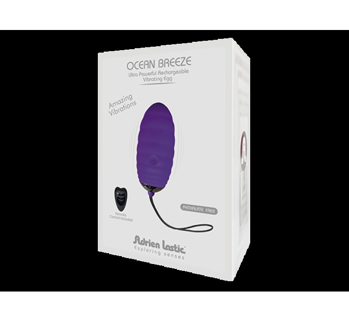 Віброяйце Adrien Lastic Ocean Breeze Фіолетове з пультом ДУ