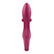 Вибратор-кролик с тройным отростком Satisfyer Embrace me Berry, 2 мотора, диаметр 3,6 см