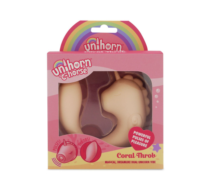 Вібратор-єдиноріжка Unihorn - C Horse - Coral Throb, вагінально-кліторальна стимуляція