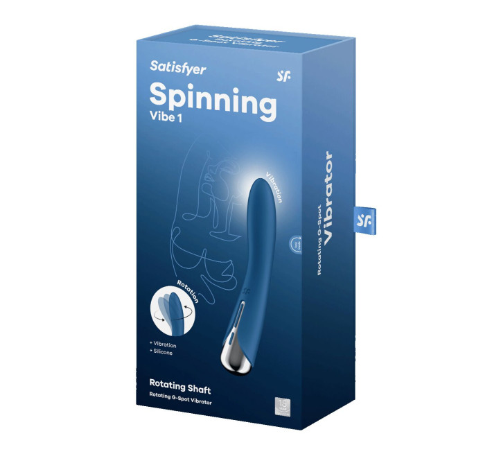 Вибратор точки G с вращением Satisfyer Spinning Vibe 1 Blue, 2 мотора