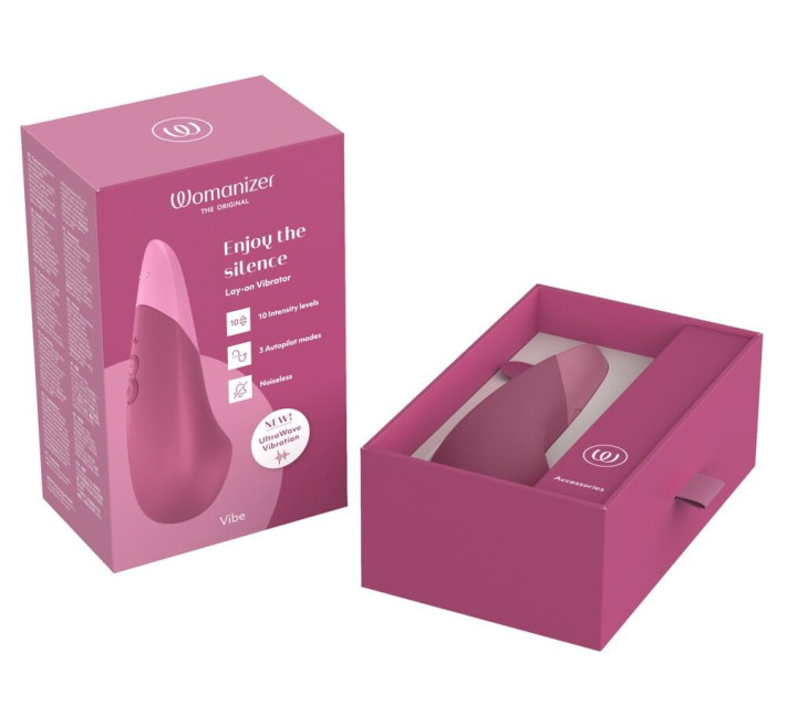 Мінівібратор Womanizer Vibe Dusky Pink, 3 авторежими + 10 рівнів інтенсивності