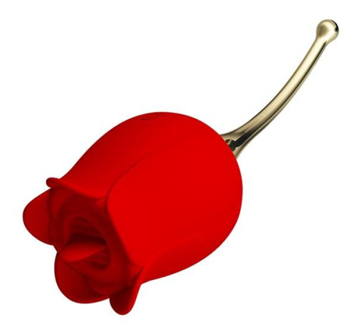 Клиторальный стимулятор Pretty Love Rose Lover Licking Stimulator Red