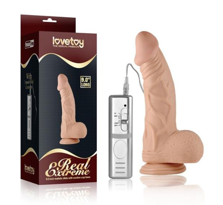 Вибратор LoveToy Real Extreme Vibrating Dildo 9