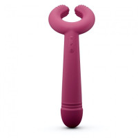 Вибратор для пар PLEASE ME - PLUM STAR с тремя моторами, гибкий