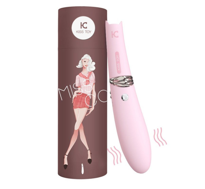 Вакуумный стимулятор с вибрацией KisToy Miss CC Розовый