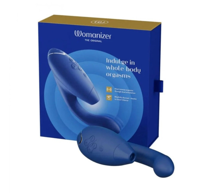Инновационный бесконтактный вибратор-стимулятор Womanizer Duo 2 Blueberry