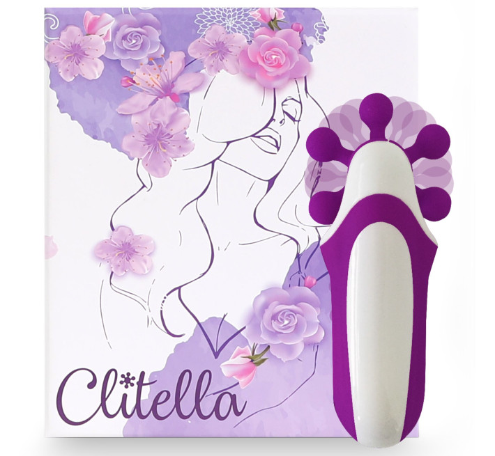 Стимулятор з імітацією оральних ласк FeelzToys Clitella Oral Clitoral Stimulator Фіолетовий