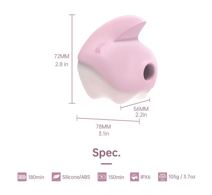 Вакуумный клиторальный смарт-стимулятор Magic Motion Unicorn Pink с вибрацией