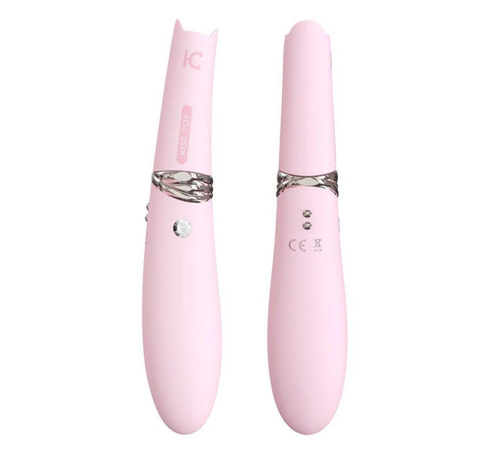 Вакуумный стимулятор с вибрацией KisToy Miss CC Розовый