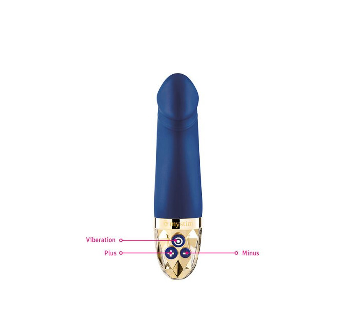 Вібратор Mystim Real Deal Neil Blue, потужний мотор, 8 режимів