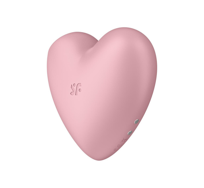 Вакуумний стимулятор-серце з вібрацією Satisfyer Cutie Heart Light Red