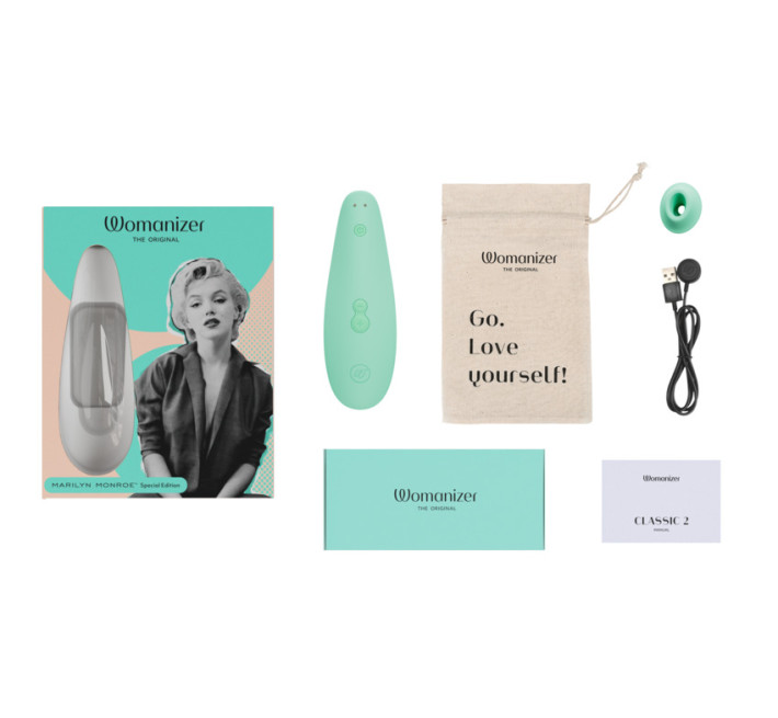Вакуумний стимулятор клітора Womanizer Marilyn Monroe Mint