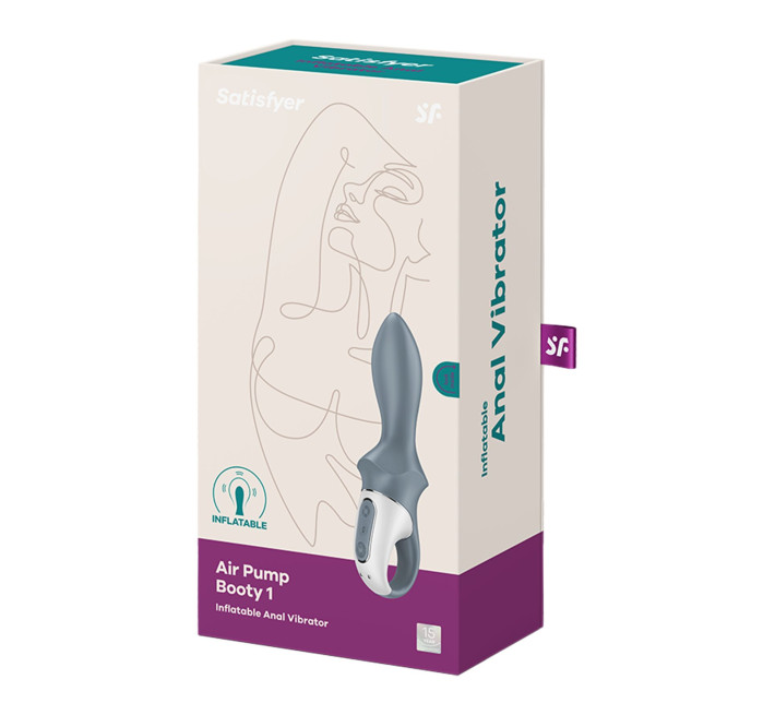 Анальний надувний вібратор Satisfyer Air Pump Booty 1, гнучкий стовбур