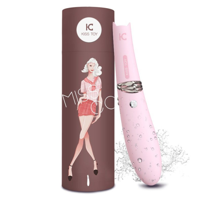 Вакуумный стимулятор с вибрацией KisToy Miss CC Розовый
