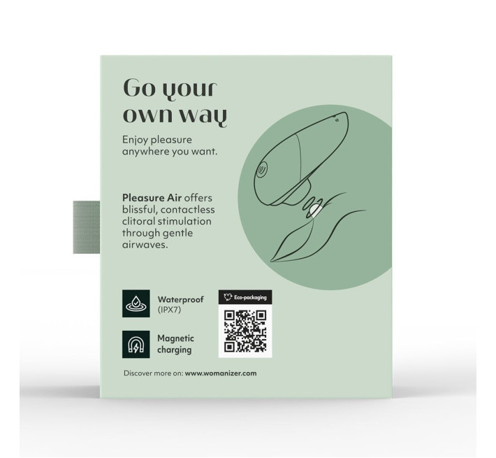 Вакуумний кліторальний стимулятор Womanizer Liberty 2 Sage, 8 режимів, магнітна кришечка