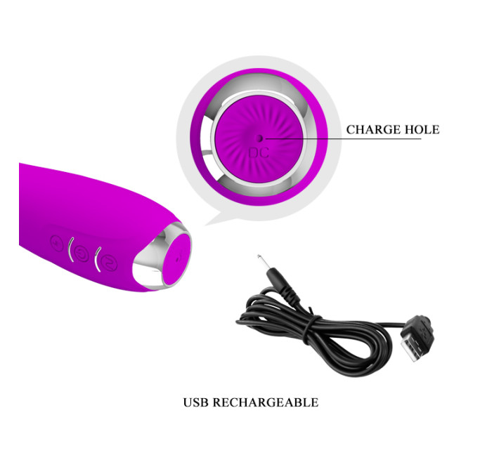 Стимулятор G-точки з електростимуляцією Pretty Love Hector Фіолетовий