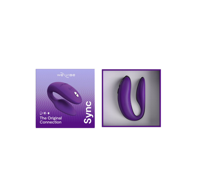 Смарт-вибратор для пар We-Vibe Sync 2 Purple, 10 виброрежимов, пульт ДУ