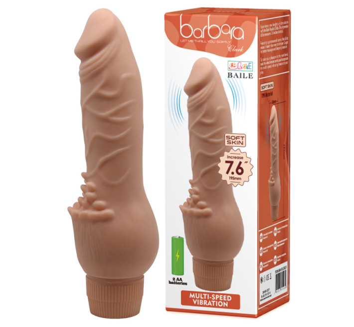 Вибратор LyBaile Barbara Clark Flesh, 19,5 см