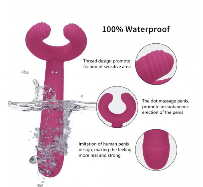 Вібратор для пар Love To Love PLEASE ME - PLUM STAR з трьома моторами, гнучкий