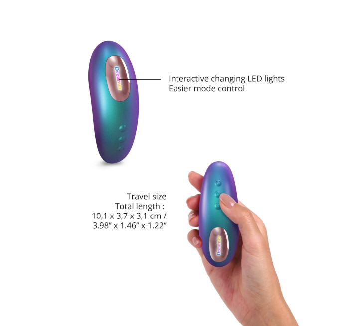 Вакуумный клиторальный стимулятор Love To Love DREAMER – IRIDESCENT TURQUOISE, ласки язычком, пульт